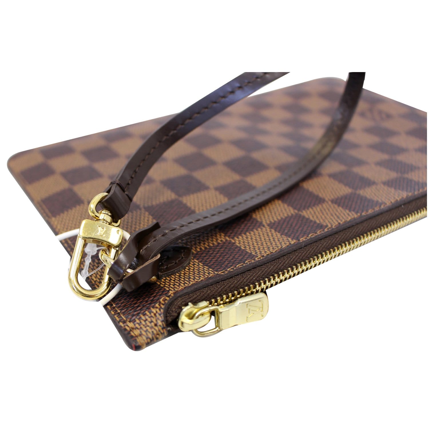 LOUIS VUITTON Pochette Wristlet Pouch Damier Ebene Neverfull GM-US