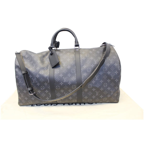 Louis Vuitton Keepall Bandouliere Monogram Eclipse 55 Black/Grey - US