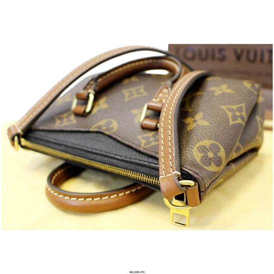 Louis Vuitton Canvas Pallas Nano Mini Black Monogram Crossbody Bag Leather  Strap - Luxury In Reach