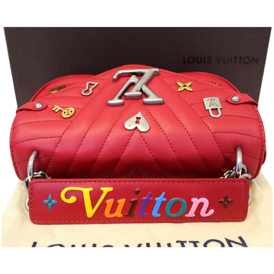 Louis Vuitton Red Quilted Leather New Wave Love Lock Chain PM Bag - Yoogi's  Closet