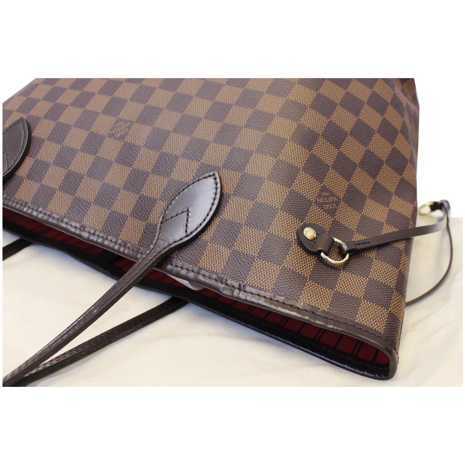 LOUIS VUITTON Neverfull MM Damier Ebene Tote Shoulder Bag Brown-US