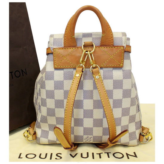 White Louis Vuitton Damier Azur Sperone BB Backpack – Designer Revival