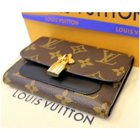 Louis Vuitton Monogram Canvas Flower Lock Compact Wallet (SHF