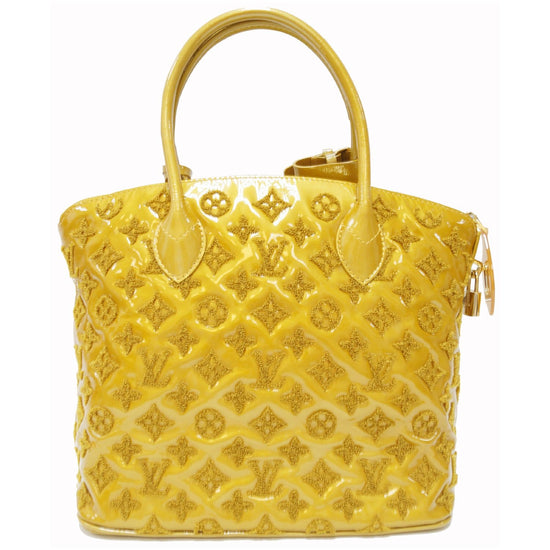 Louis Vuitton Fascination Locket Mustard Monogram Patent Tote