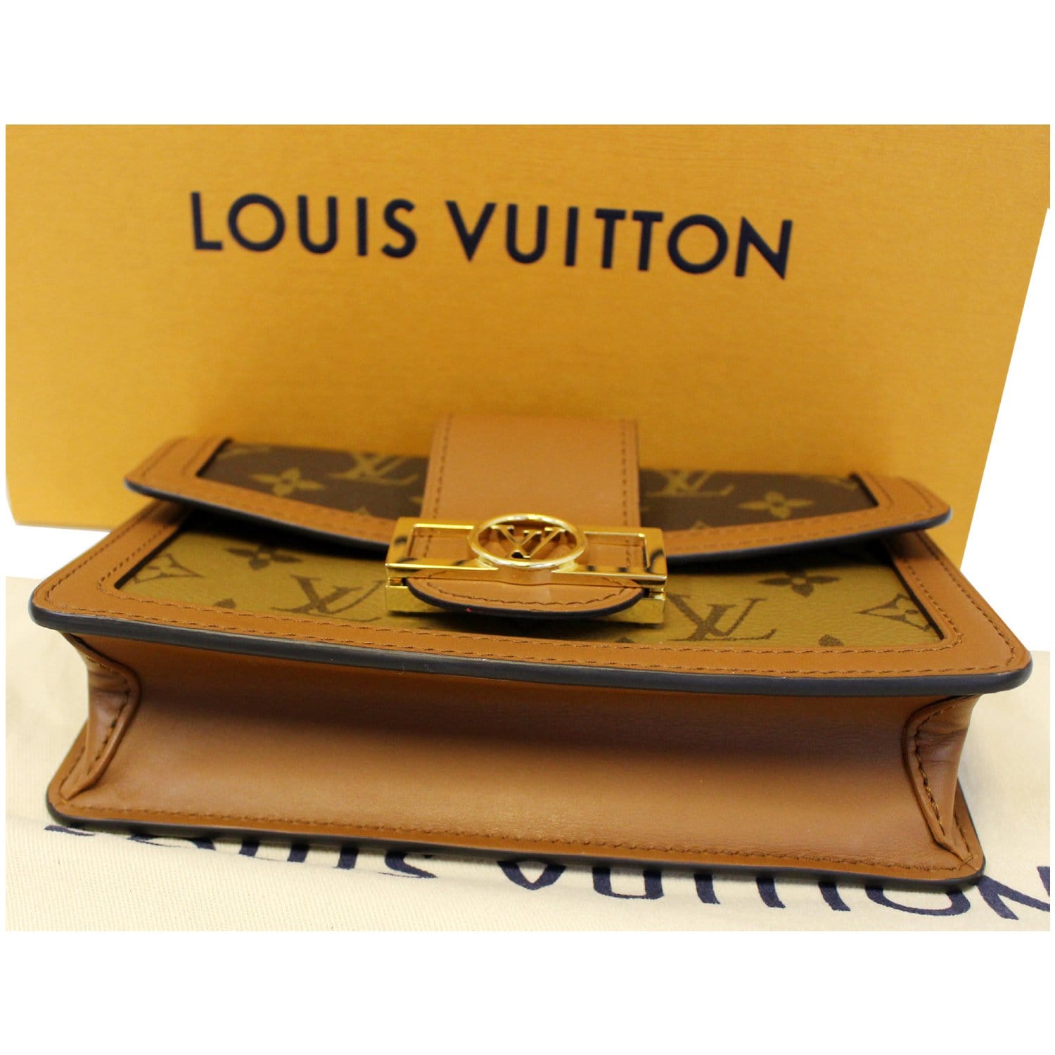 LOUIS VUITTON Dauphine Reverse Monogram Canvas Bumbag Bag Brown-US