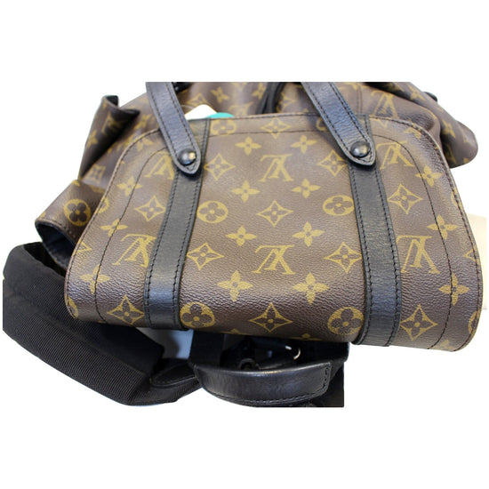 LOUIS VUITTON Christopher PM Monogram Macassar Canvas Backpack Bag-US