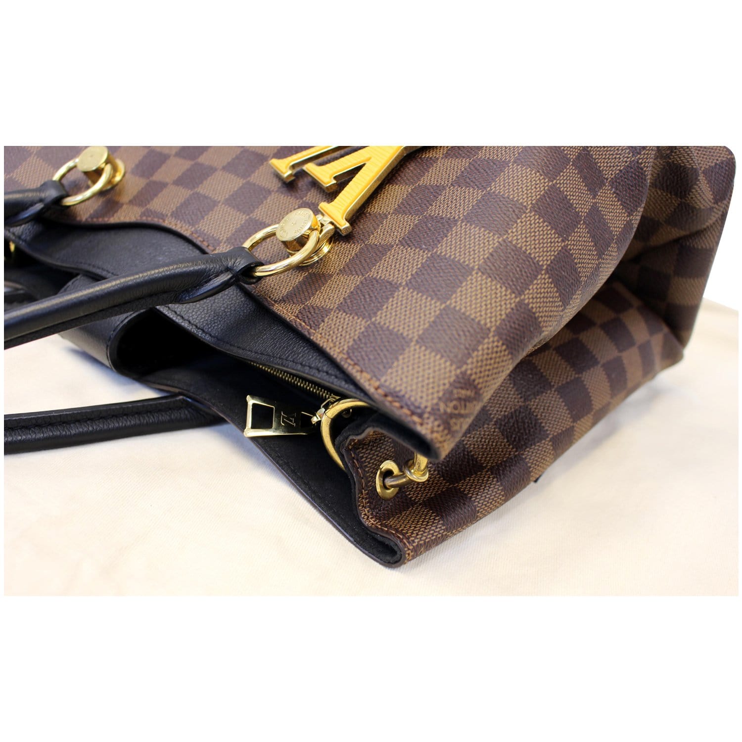 Louis Vuitton Tote Hyde Park Damier Ebene Noir Black in Canvas