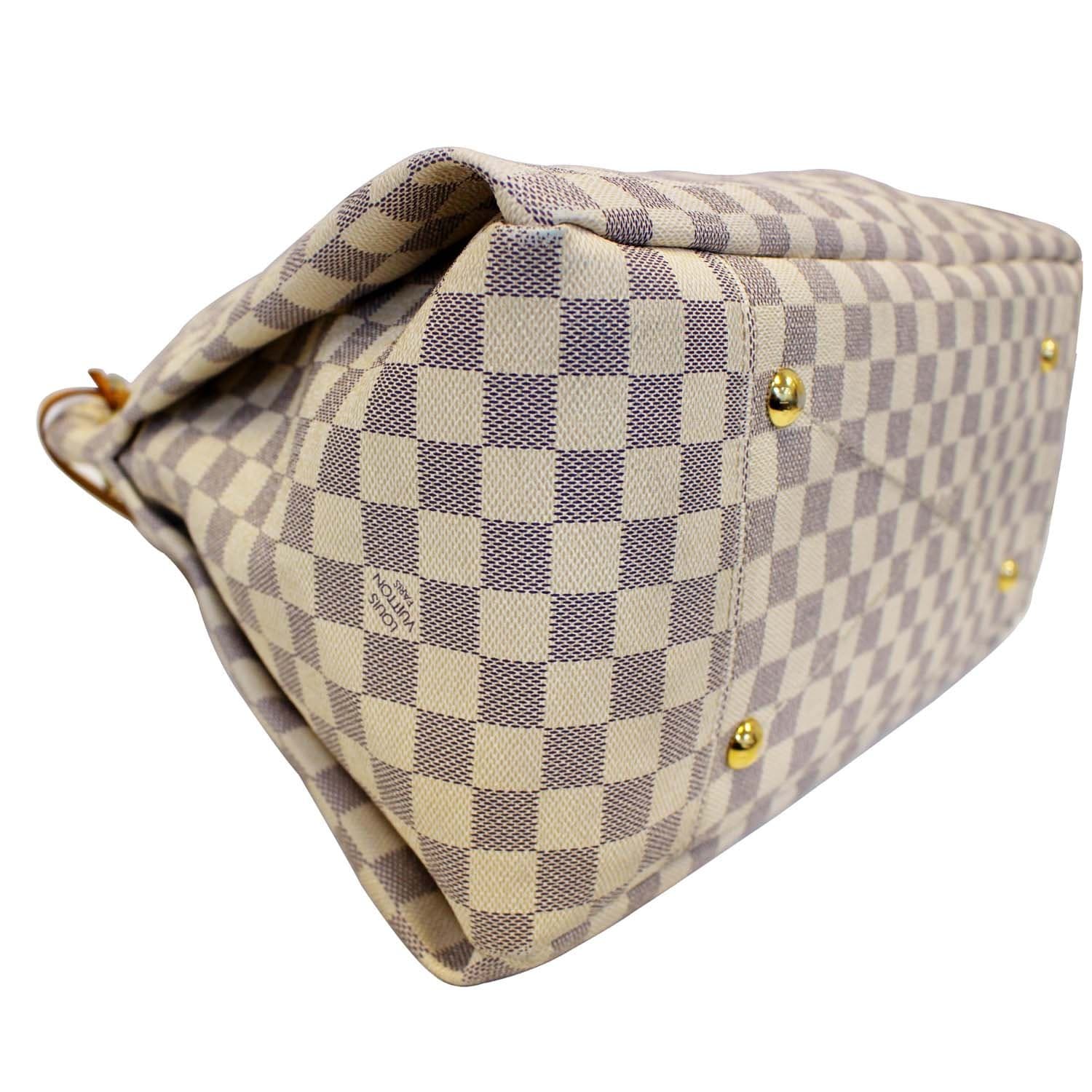 LOUIS VUITTON Artsy MM Damier Azur Shoulder Bag White-US