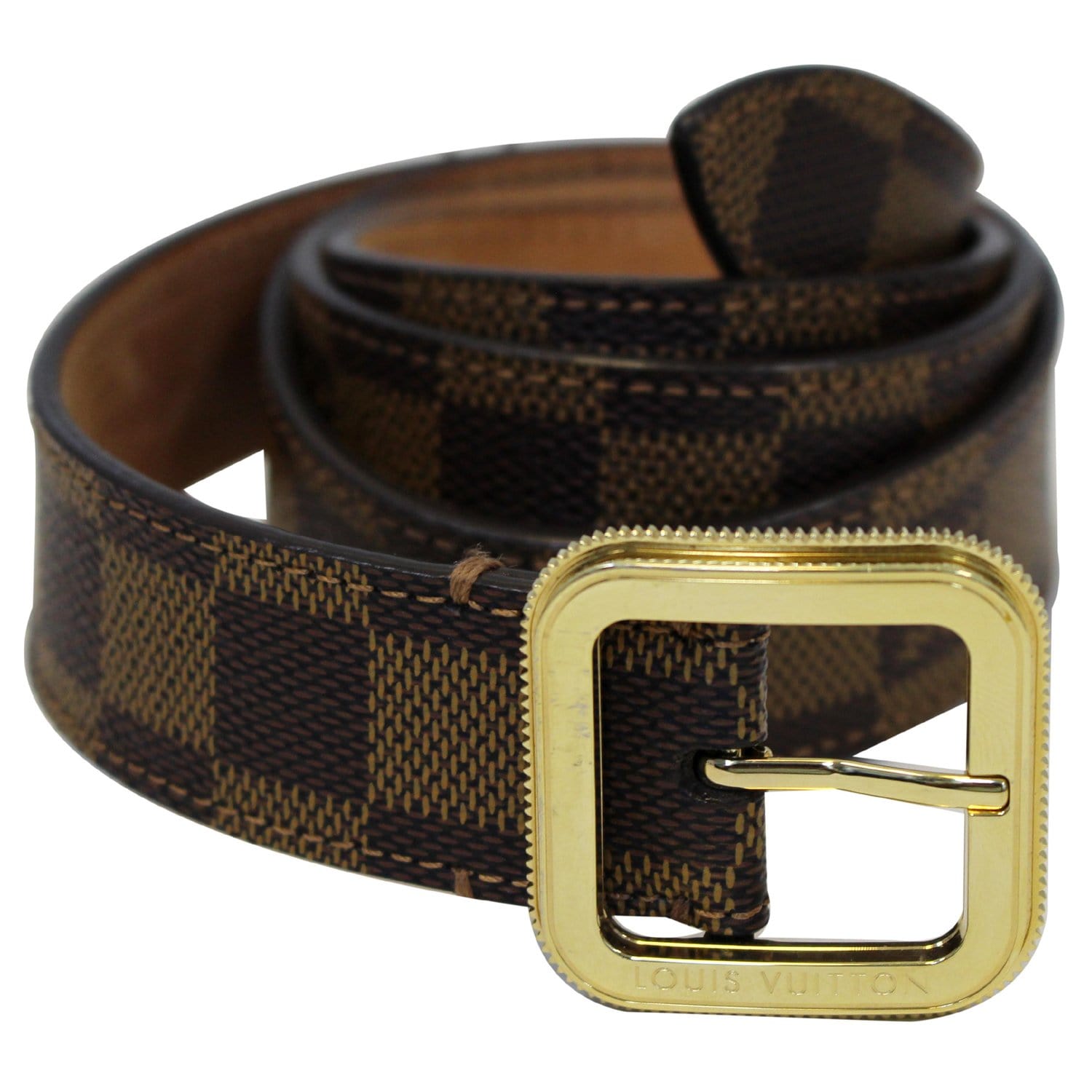 Online Hot Sale Brown Louis Vuitton Damier Ebene Canvas Trunks and Bags Belt  Belt – Designer Revival Online