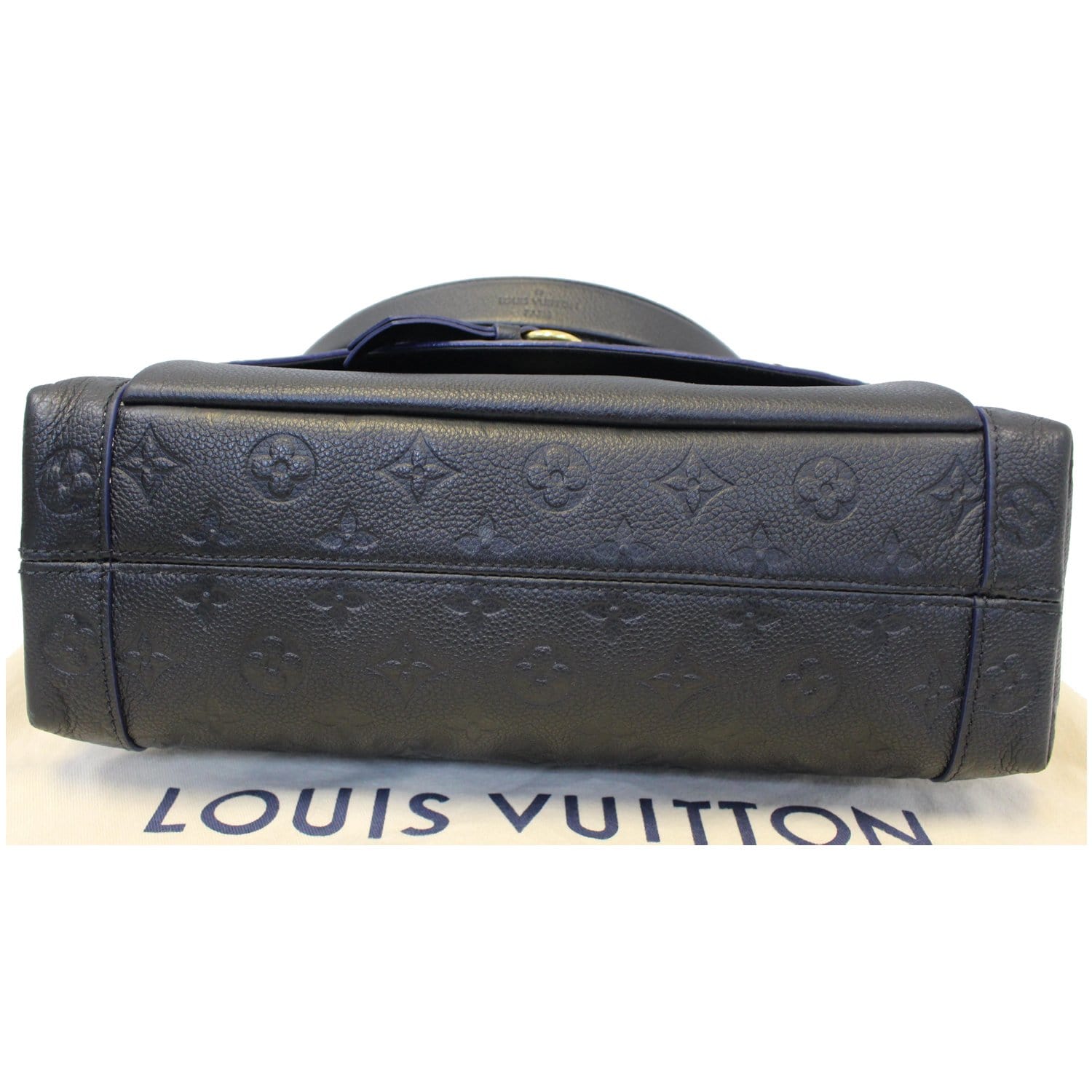 LOUIS VUITTON Blanche MM Empreinte Leather Shoulder Bag Black