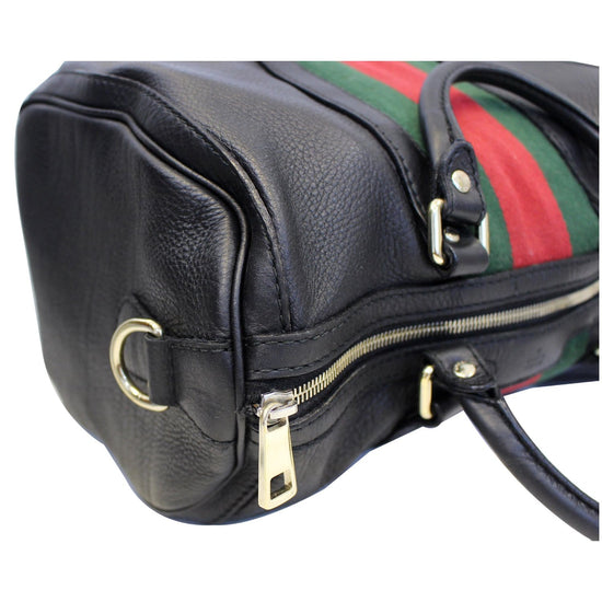 Vintage Gucci Black Signature Boston Bag