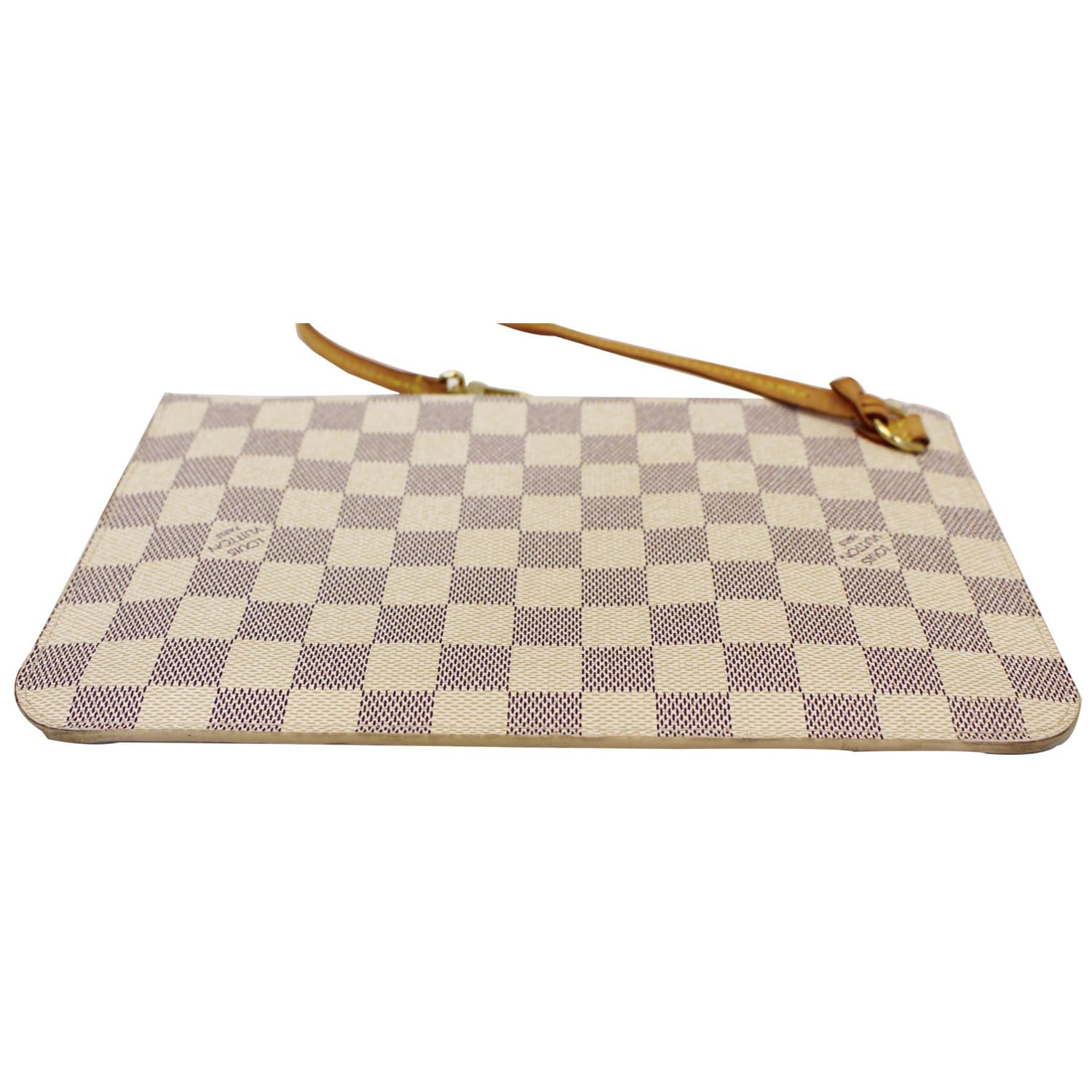 LOUIS VUITTON Pochette Wristlet Pouch Neverfull MM Damier Azur-US