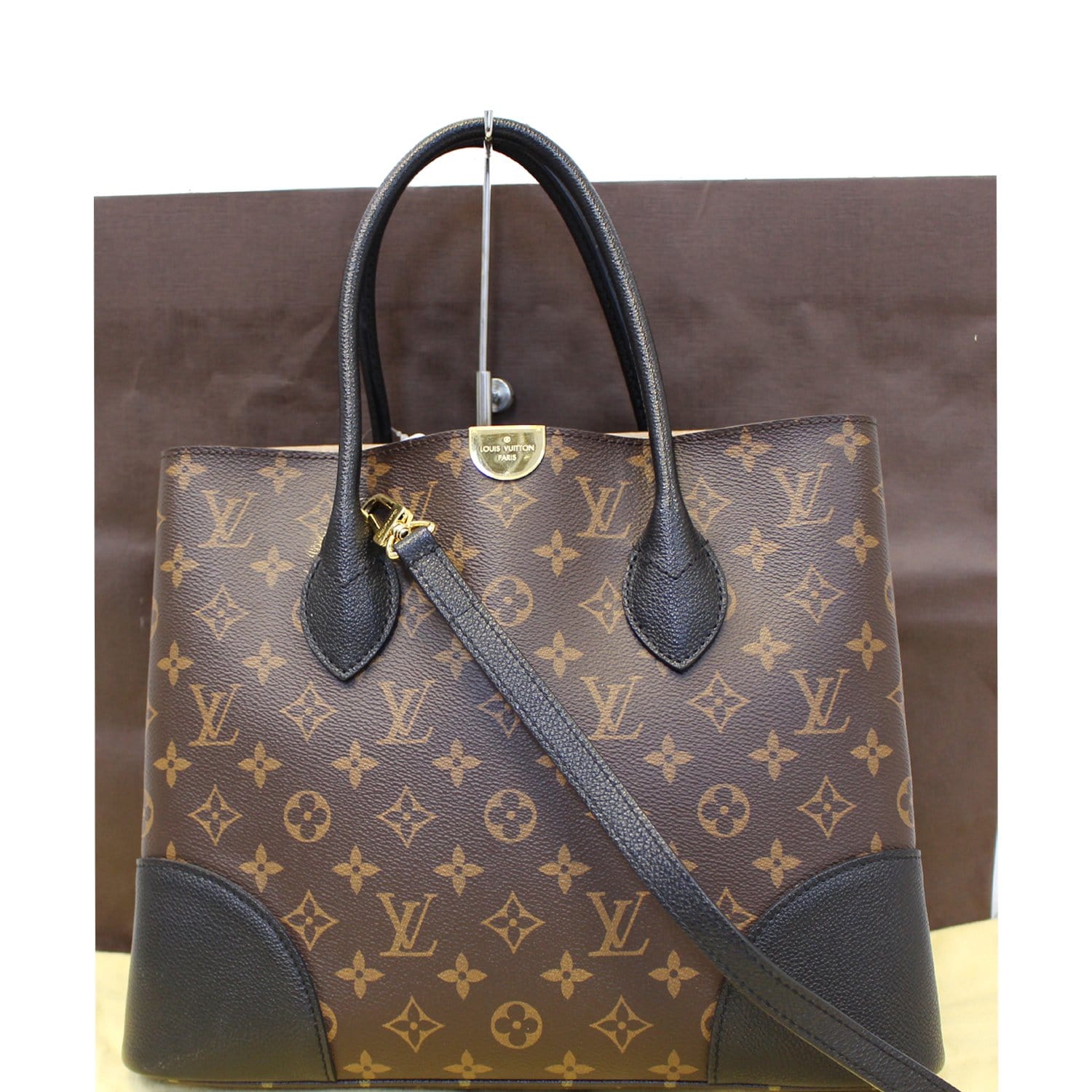 Louis+Vuitton+Flandrin+Shoulder+Bag+Black%2FBrown+Canvas for sale