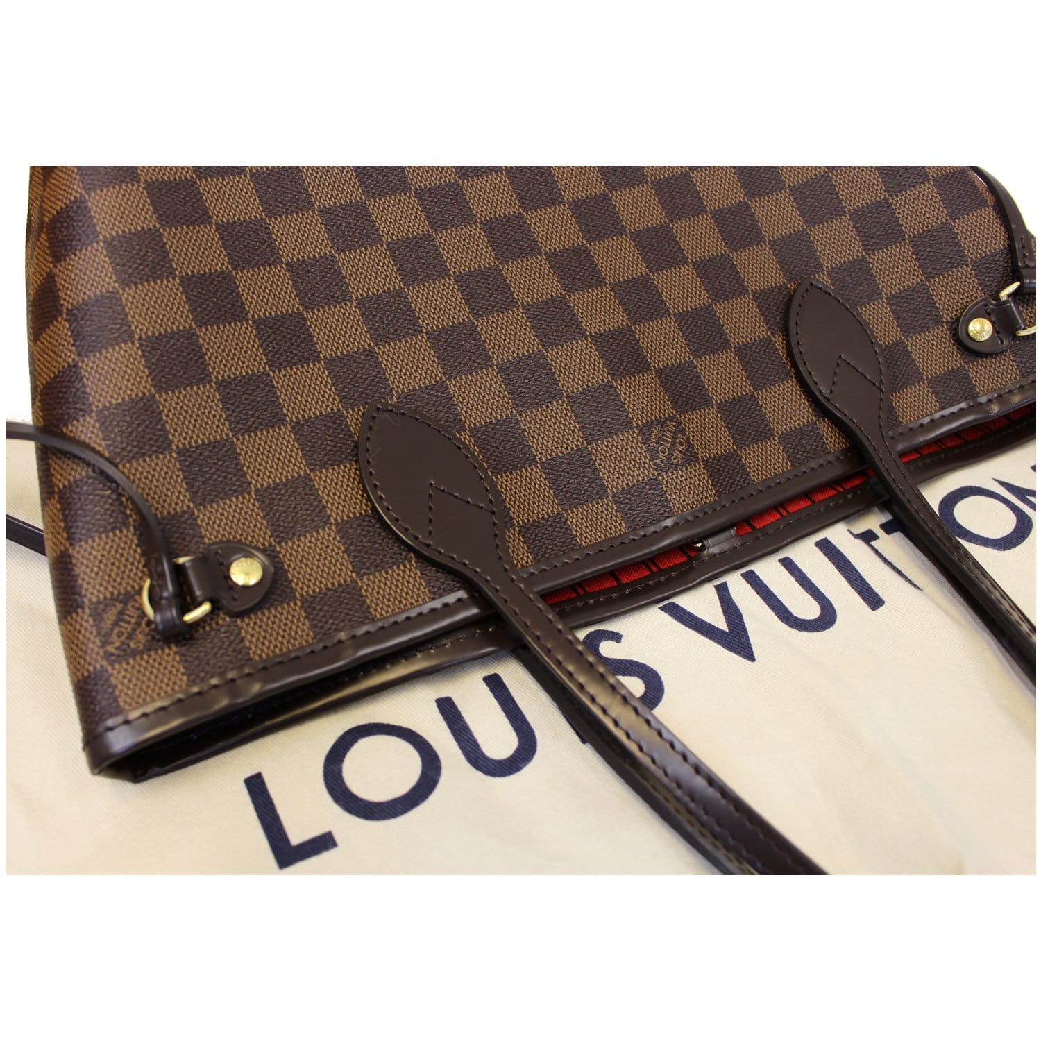 LOUIS VUITTON Neverfull PM Damier Ebene Tote Shoulder Bag-US