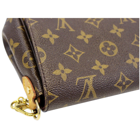 Auth Louis Vuitton Favorite MM Monogram M40718 Genuine Clutch Shoulder Bag  LD171