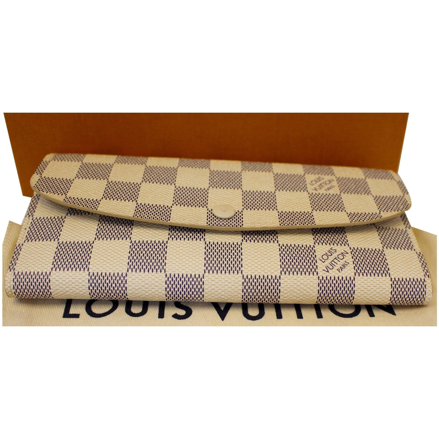 Louis Vuitton Emilie Wallet Damier Azur White - Lv Wallet