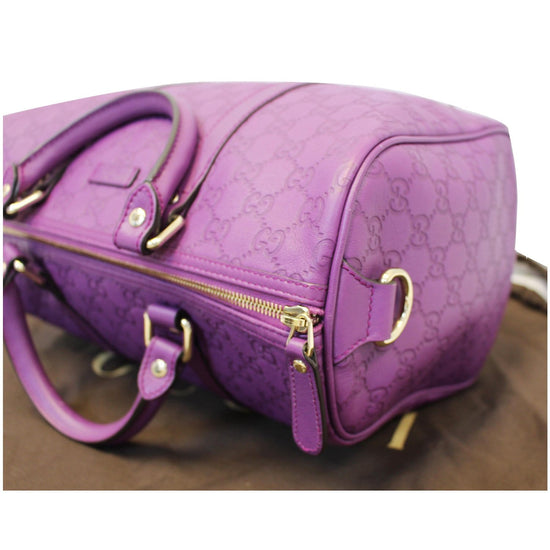 Gucci Purple Guccissima Treasure Handbag Grey Leather Pony-style calfskin  ref.222987 - Joli Closet