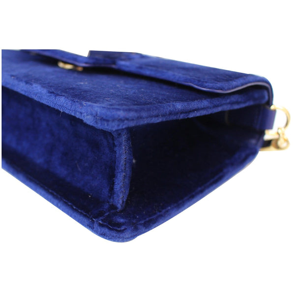 Gucci Broadway Mini Velvet Crossbody Bag Blue - 15% OFF