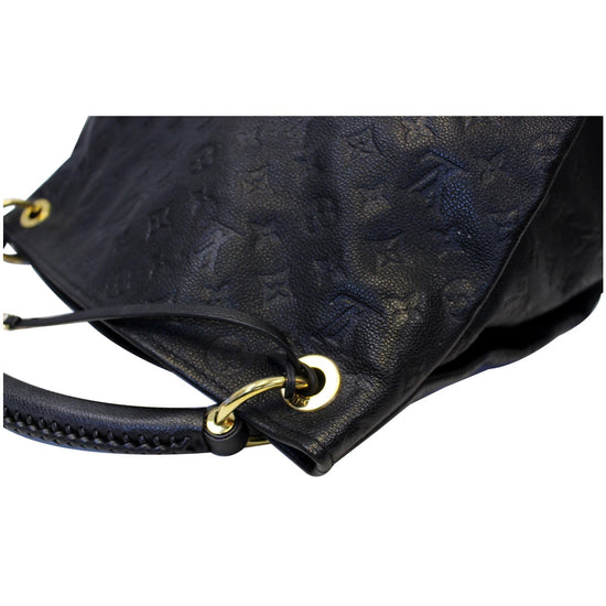 Louis Vuitton Artsy MM Navy Blue Leather Black ref.776923 - Joli Closet