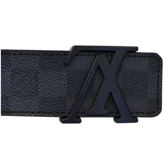 Louis Vuitton LV Initiales Damier Graphite Belt Black Cloth ref