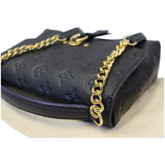 Louis Vuitton Blanche Handbag Monogram Empreinte Leather BB Black 1985342