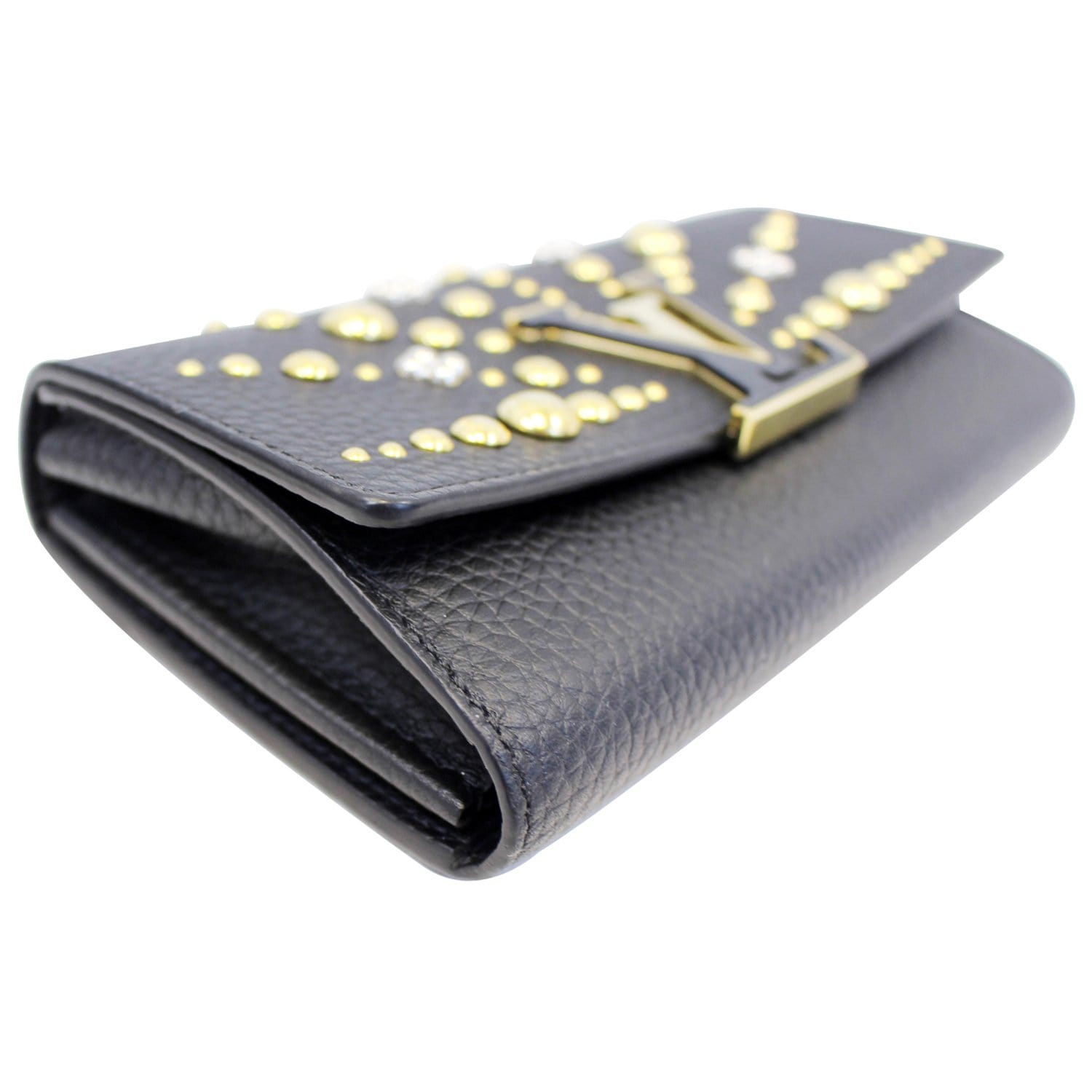 Louis Vuitton Capucines Taurillon Leather Wallet Black