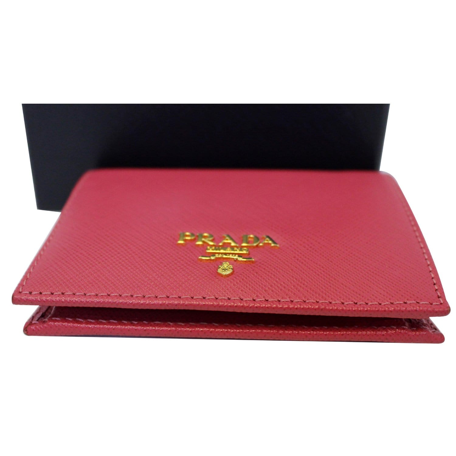 Prada Saffiano Wallet | Bifold Card Wallet Red