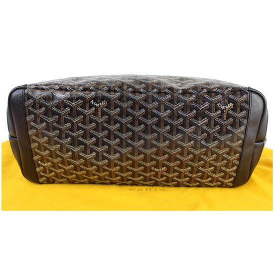 GOYARD Goyardine Canvas Artois MM Shoulder Bag Black