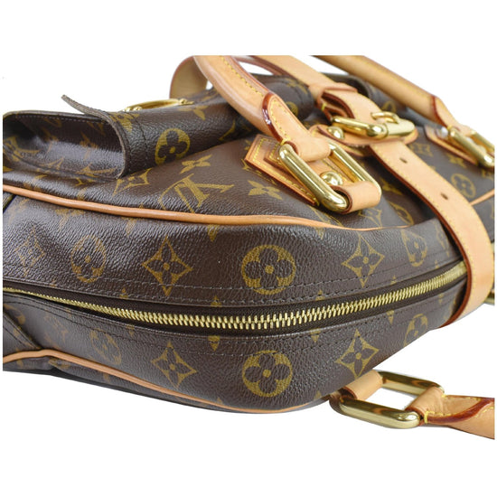 Manhattan cloth handbag Louis Vuitton Brown in Cloth - 33172715