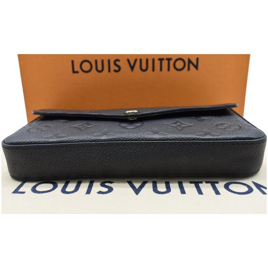 Louis Vuitton Noir Monogram Empreinte Felicie Pochette, Designer Brand, Authentic Louis Vuitton