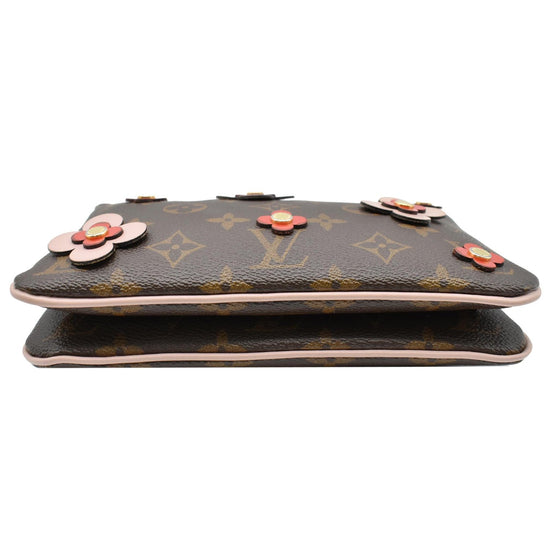 LOUIS VUITTON Blooming Flowers Pochette Monogram Canvas Chain Crossbod