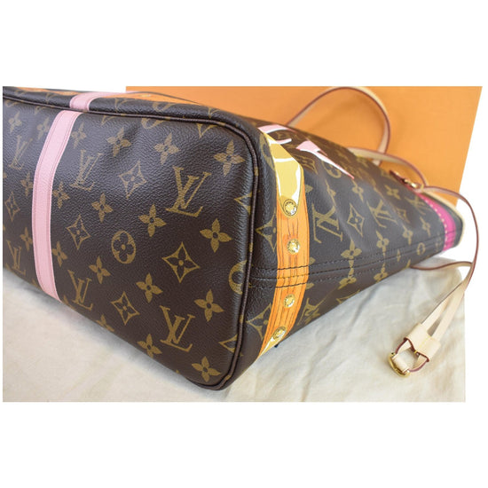 LOUIS VUITTON Monogram Summer Trunk Neverfull MM Tote Bag M41390 Auth 30117A