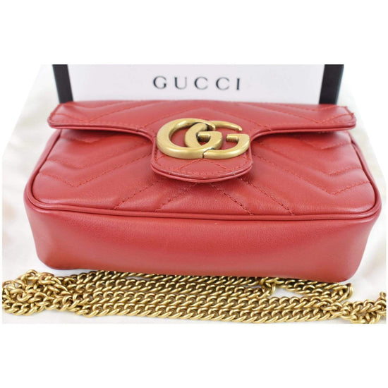 Red Gucci GG Marmont Matelasse Crossbody Bag – Designer Revival