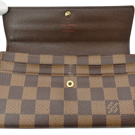 Louis Vuitton Sarah Wallet Damier Ebene Canvas Preowned