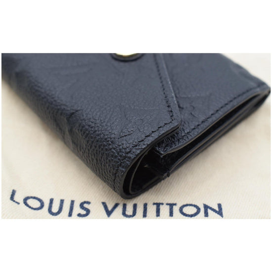 Auth LOUIS VUITTON Zoe Wallet M62935 Black Monogram Empreinte Leather