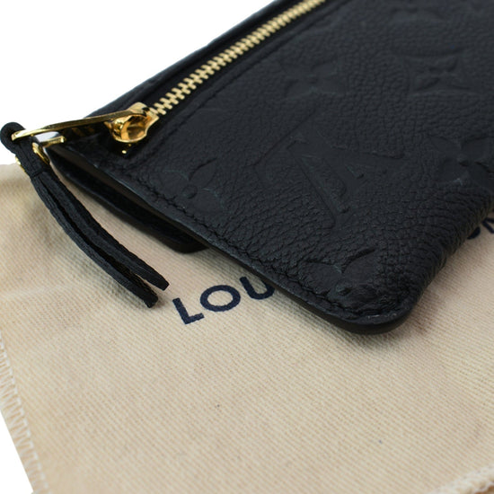 LOUIS VUITTON Key Pouch Empreinte Leather Wallet Noir