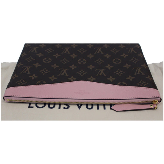 Louis Vuitton Damier Azur Pink Daily Pouch Zip Porfolio Clutch