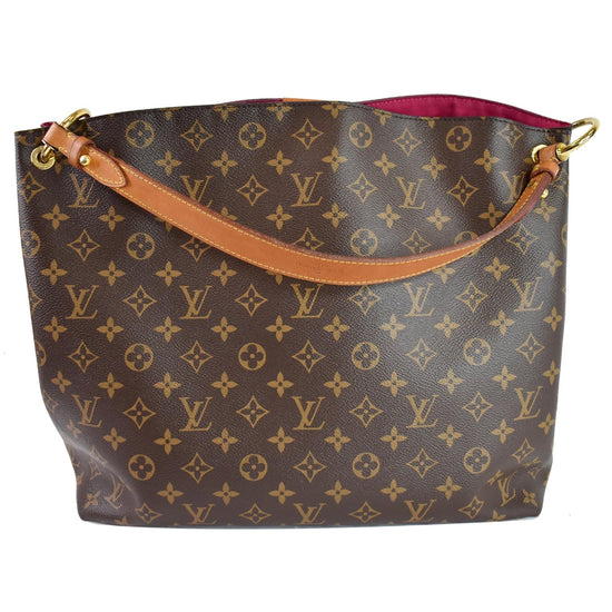 Graceful cloth handbag Louis Vuitton Brown in Cloth - 33376388