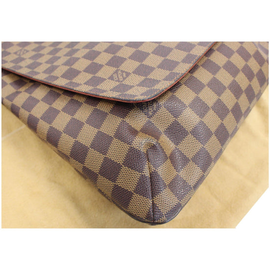 Louis Vuitton Musette Salsa GM Damier Ébène Canvas Brown Leather ref.602731  - Joli Closet