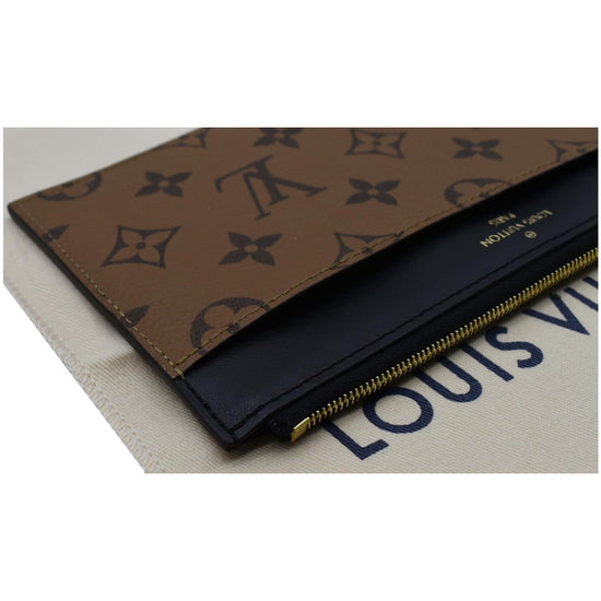 Auth Louis Vuitton Monogram Reverse Slim Purse Card Case M80390 Brown Coin  Case