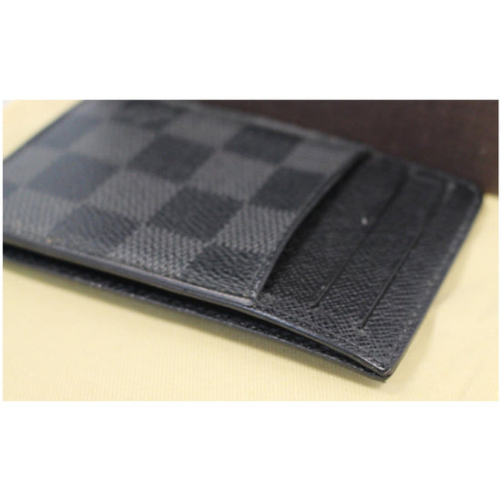Louis Vuitton Neo Card Holder in Damier Graphite Coated Canvas Grey Cloth  ref.876493 - Joli Closet
