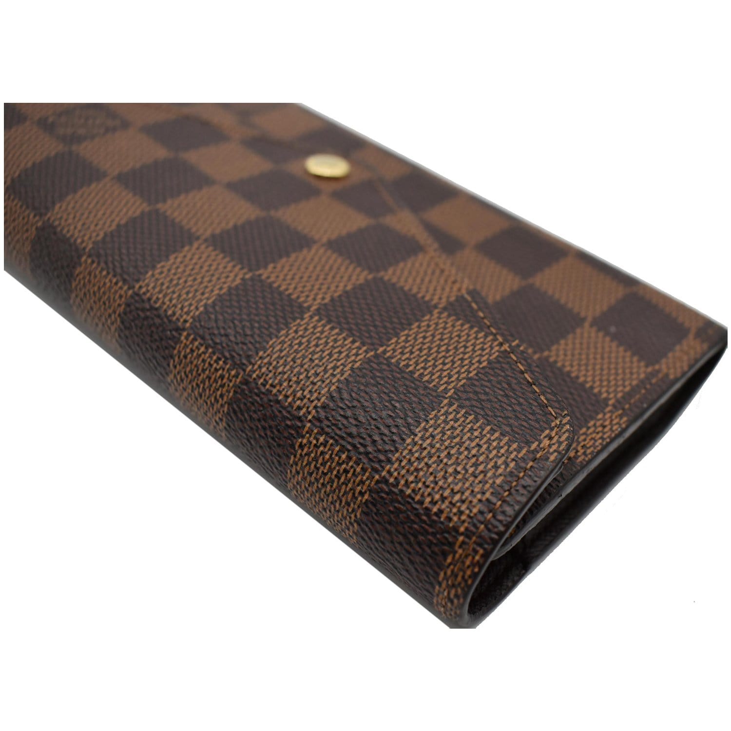 LOUIS VUITTON Josephine Damier Ebene Wallet Brown