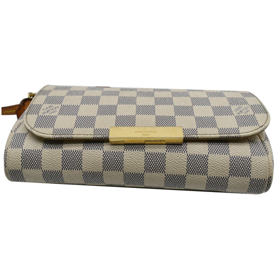 Louis-Vuitton-Damier-Azur-White-Checkered-Purse-Suede-Top-1 - Dash