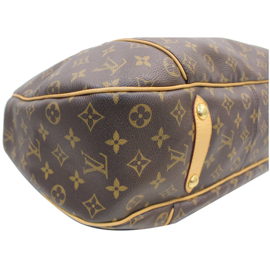 Galliera cloth handbag Louis Vuitton Brown in Cloth - 11434726