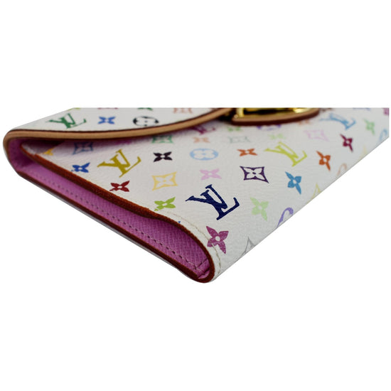 Louis Vuitton White Monogram Multicolore Eugenie Wallet - Yoogi's