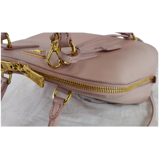 Prada Nude Beige Saffiano Leather Small Promenade Shoulder Bag Prada