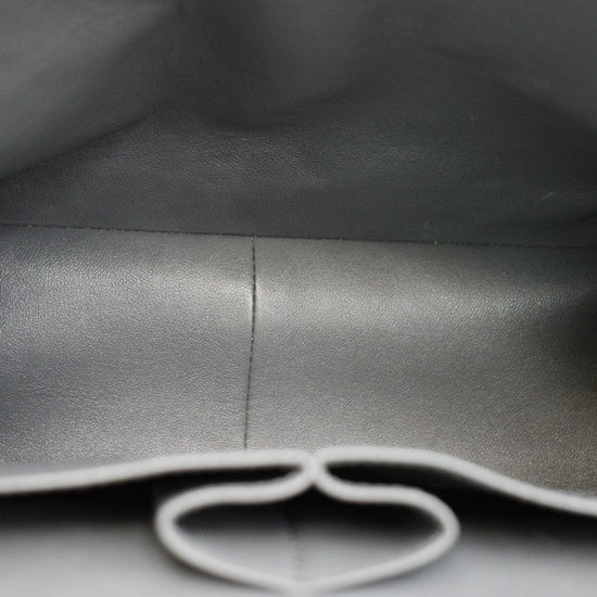 CHANEL Classic Jumbo Double Flap Lambskin Leather Shoulder Bag Grey