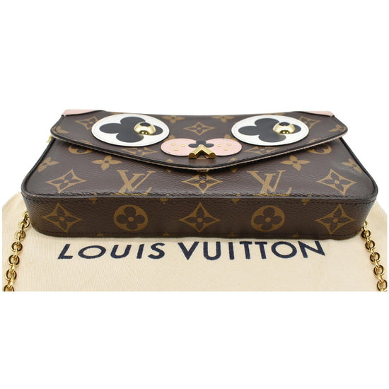 Louis Vuitton Félicie Pochette M61276 Chain Wallet Crossbody Brown Monogram  JP