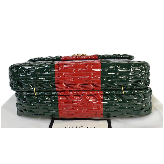 Gucci Wicker Linea Cestino Mini Web Shoulder Bag