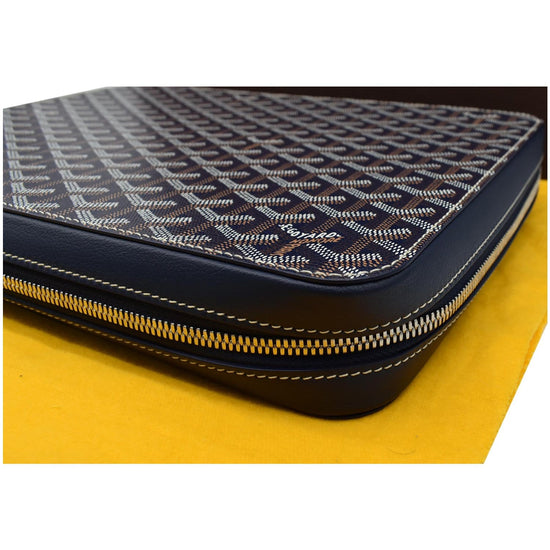 Goyard Blue Monogram Zipper Portfolio Document Case / Clutch Bag - computer  Bag